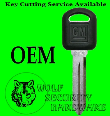 Buick Chevy Olds Pontiac Transponder Electronic Chip Key Blank PK3 GM Logo690552 - Image 1 of 2