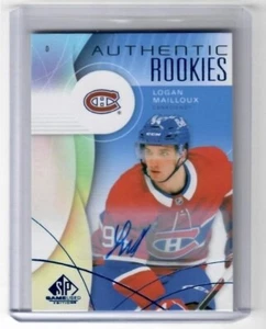 2024-25 SP Game Used Logan Mailloux Authentic Rookies Blue Auto Card Canadiens - Bild 1 von 2