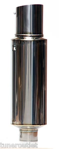 M2 MOTORSPORT UNIVERSAL 4,5" PUNTA CORTE BARRA DE ESCAPE CAJA TRASERA SILENCIADOR Y2841 - Imagen 1 de 3