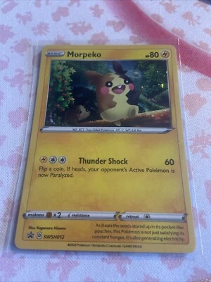 Morpeko SWSH 012 Black Star Promo Sword & Shield Holo Rare Pokemon Card - Image 1 of 3