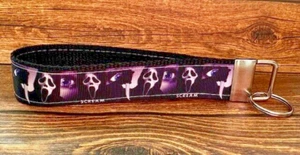 Key Fob Chain Holder Wrist Lanyard Strap Scream Mask Scary Movie Character RTS - Picture 1 of 1