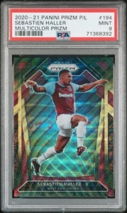 2020 Panini Prizm Premier League Sebastien Haller Multicolor Prizm PSA 9 POP 1 - Picture 1 of 2