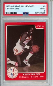 1985-86 STAR ALL-ROOKIES #9 KEVIN WILLIS PSA 9 MINT CORNERS CENTERED WAY NICER - Picture 1 of 2