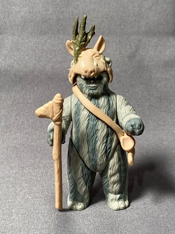 TEEBO Ewok 🔵⚪️🟢🟤🌑 Star Wars ROTJ Vintage Kenner 100% Complete NO REPRO Cover