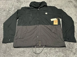 Rusty Men's Full Zip Hoodie Seaside Gray Black Jacket Size XL NWT $79.50 - Picture 1 of 6
