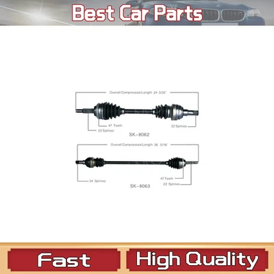 Комплект из 2 передних осевых валов для Chevy Aveo Pontiac Wave FWD Manual_LS - Изображение 1 из 4