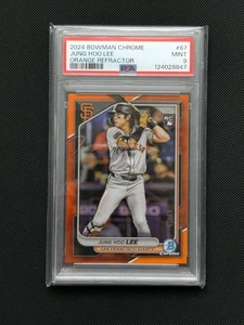 2024 Bowman Chrome Jung-Hoo Lee Rookie Orange Refractor /25 Psa 9 Mint Giants - Bild 1 von 2