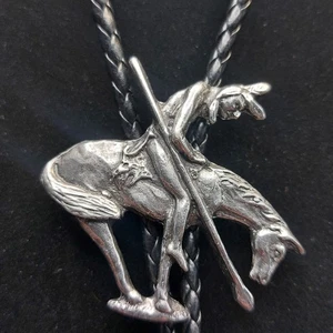 Colorado Silver Star Western Style Pewter Bolo ~ End Of The Trail ~ Made In USA - Bild 1 von 4