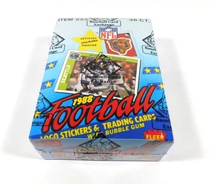Caja de cera Fleer Football 1988 (36 paquetes) BBCE envuelta FACS de un estuche sellado - Imagen 1 de 2