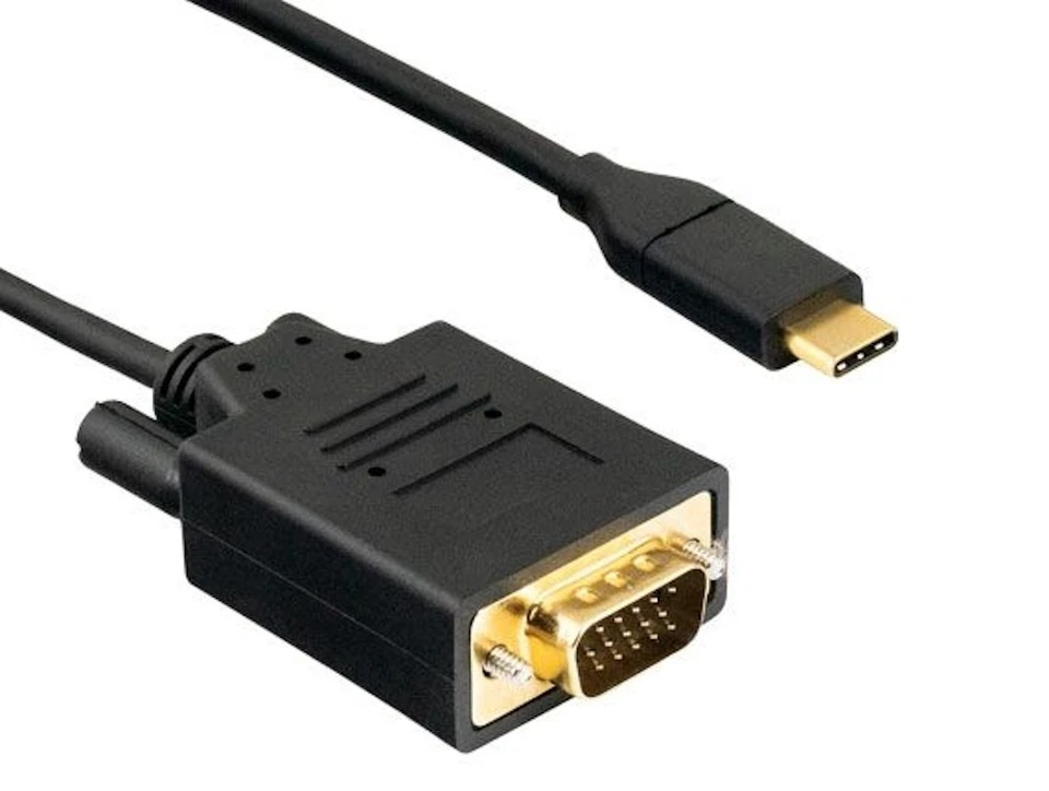 3ft USB 3.1 Type-C Male to VGA (Male) 1920x1200@60Hz Cable - Image 1 of 1