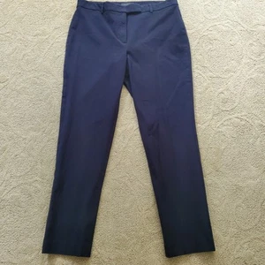 Talbots Women's High Waist Straight Pant Navy Trouser Size 12 Classic - Picture 1 of 8
