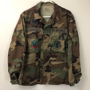 Chaqueta de la Fuerza Aérea de los Estados Unidos para Hombres Pequeña Regular Bosque Camuflaje Clima Parches de Combate Aéreo - Imagen 1 de 18