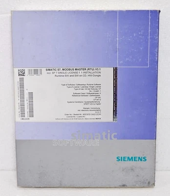 SIEMENS SIMATIC S7, MODBUS MASTER (RTU) V3.1 6ES7870-1AA01-0YA0 Software #1 - Bild 1 von 4