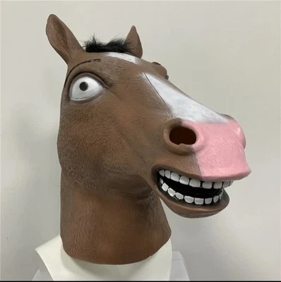 Horse head mask for Halloween  Latex mask for child. Foto 1 de 2