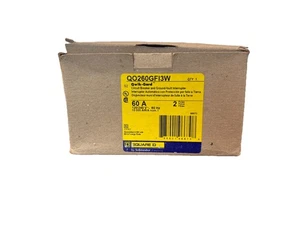 Square D QO260GFI3W 2P 60A 120/240V 10k Circuit Breaker Ground Fault Interrupter - Picture 1 of 1