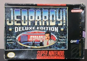 Jeopardy! Deluxe Edition (SNES) Super Nintendo NES Complete in Box 1993 CIB