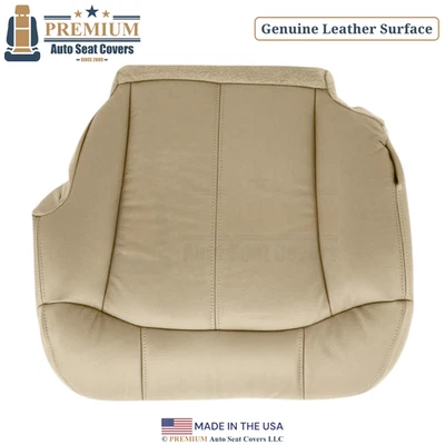 Cubierta de asiento inferior del conductor neutra de cuero genuino para Chevrolet Tahoe 2000-2002 Foto 1 de 4