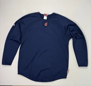 Pullover Base Térmica Cleveland Indians "WAHOO" Para Hombres Mediano Majestuoso De Colección Béisbol - Imagen 1 de 10