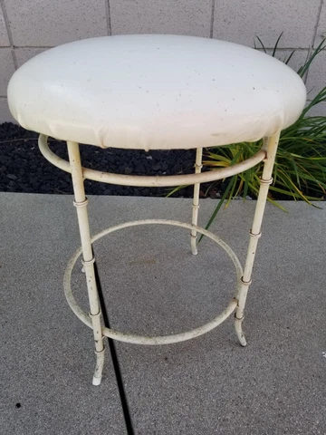 Shabby Chic Midcentury  Boudoir Stool Cover