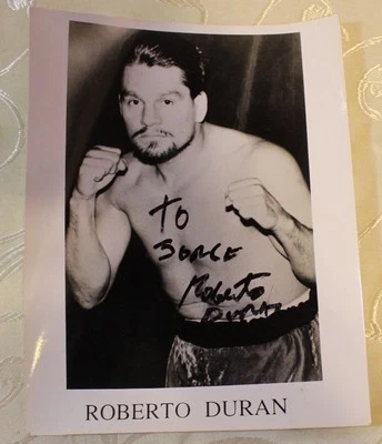 FOTO 8x10 firmada autografiada manos de piedra de roberto duran Foto 1 de 4