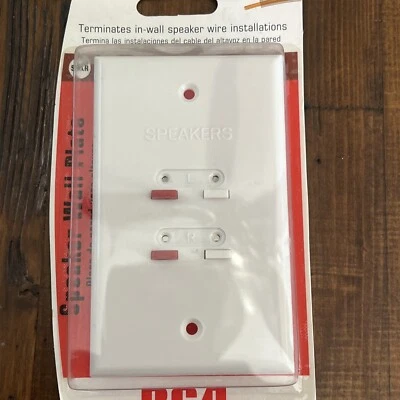 RCA SPEAKER WALL PLATE FOR IN-WALL SPEAKER INSTALATIONS WHITE, NEW FREE SHIPPING - Image 1 of 4