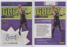 2016-17 Panini NBA Hoops Great SIGnificance Jonas Valanciunas #7 Auto