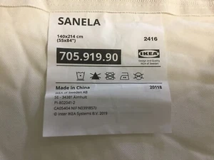 IKEA Sanela Curtain 1 Panel 55 In X 84 In White Velvet Feel China - Picture 1 of 5