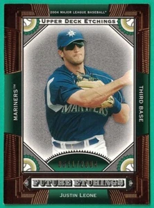 2004 Upper Deck Etchings #97 Justin Leone #/2,004 ROOKIE RC - Picture 1 of 2