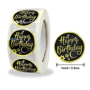 Pegatinas de saludo de feliz cumpleaños etiquetas para tarjetas sobres regalos decoración de fiestas. - Imagen 1 de 9
