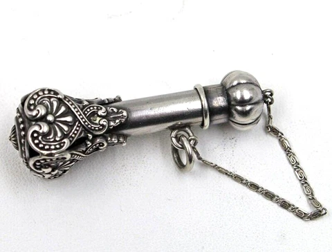 Antique Sterling Silver Victorian Needle Case for a Chatelaine by Wm B Kerr Cover