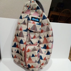 KAVU Rope Bag Sling Crossbody Pack Owl's Up NO Rips Tears All Zippers Work - Picture 1 of 6