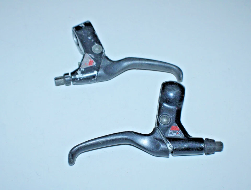 Комплект черных тормозных рычагов DiaCompe XCM ShortStop 22,2 мм для горного велосипеда гибридный трейл грузоотправитель США - Изображение 1 из 4