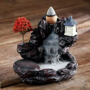 Backflow Waterfall Incense Holder Home Decor Aromatherapy Mini Ornament - Picture 1 of 11