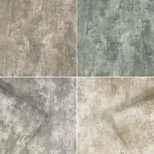 Muriva Cove Wallpaper Distressed Concrete Metallic Textured Industrial Stone - Picture 1 of 29