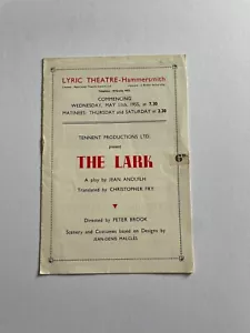Playbill The Lark (1955) de colección teatro lírico Hammersmith obra de Jean Anouilh - Imagen 1 de 4