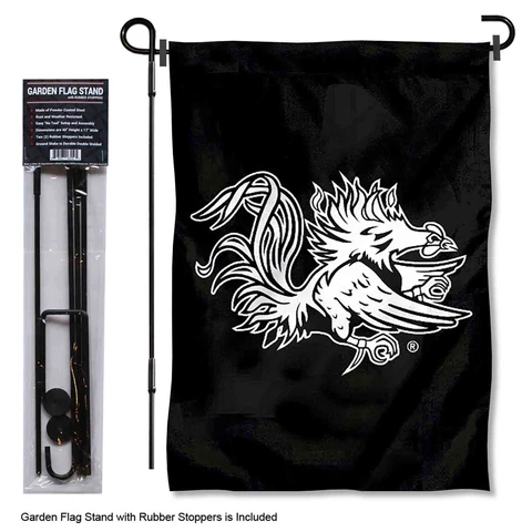 University of South Carolina Gamecock Black Garden Flag and Stand Pole Kit Cover