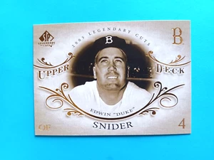 2005 SP LEGENDARY CUTS DUKE SNIDER #20 BASE CARD BROOKLYN DODGERS - Picture 1 of 2