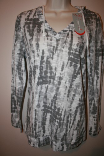 VETEMENTS Felpa leggera con cappuccio Exertech colore verde blu e bianco. Taglia PM MSRP $38