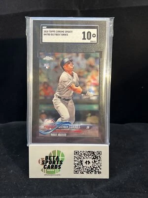 2018 Topps Chrome Update #HMT80 GLEYBER TORRES SGC 10 Rookie RC FREE SHIPPING - Image 1 of 2