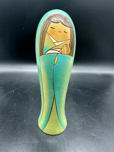Muñeca Kokeshi Japonesa Usaburo 7.5"H Virgen María Navidad Seibomaria HECHA EN JAPÓN - Imagen 1 de 8