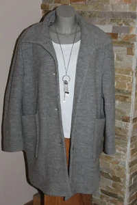 Hugo Boss Damen Wollmantel/Cabanjacke Gr. 42/44/46 L/XL grau meliert topp - Bild 1 von 9