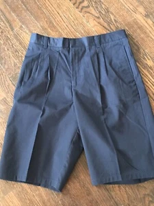 French Toast School Uniform Boys Navy Short Size 18 Husky Pleated Front - Picture 1 of 5