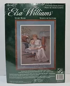 JCA Elsa Williams Counted Cross Stitch Kit #02114 Storybook on Gray Aida NEW - Picture 1 of 9