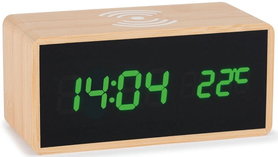 Atlanta Uhren Digital Quarz Funk Wecker 2602 Holz buchefarben 15x7x7cm - Bild 1 von 1