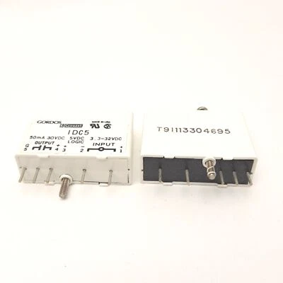 Lot Of 2 Gordos IDC5 Solid State Relay 5 Pin Input 3.3-32VDC Output 50MA 30VDC - Image 1 of 3
