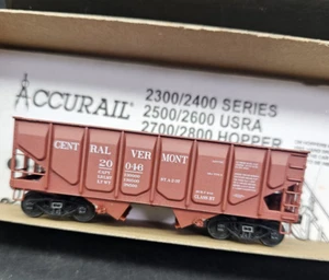 Accurail HO Train Car Central Vermont Panel Side Twin Hopper - Bild 1 von 6