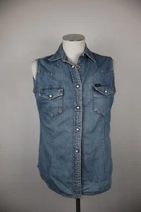 LEE CAMICIA JEANS SMANICATA UOMO COTONE L MAN CASUAL VINTAGE SHIRT COTTON DENIM - Photo 1/8
