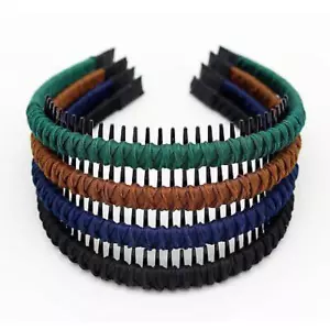 Weave Teeth Non-Slip Headband Women Braided Thin Hair Band Hoop Hair Accessory - Picture 1 of 8