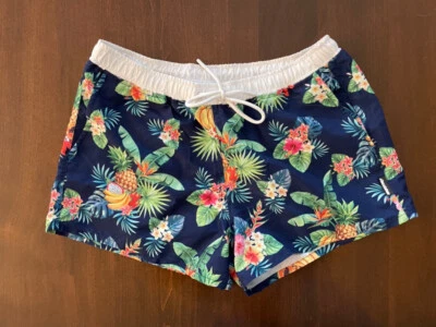 Aussiebum Mens Swim Trunk Shorts Size Medium Tropical - Image 1 of 2