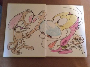 SIGNED & SKETCHED - John Kricfalusi K Presents! Spumco Comic Book HC Ren Stimpy - Picture 1 of 12